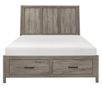 Bainbridge Weathered Gray Wood Cal King Bed w/Storage