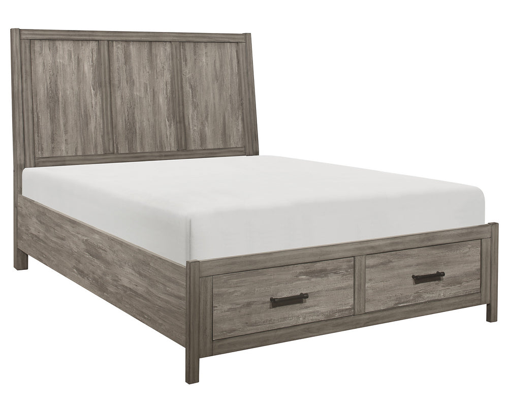 Bainbridge Weathered Gray Wood Cal King Bed w/Storage