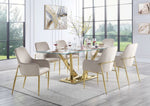 Barnard 2 Gray Velvet/Gold Metal Side Chairs