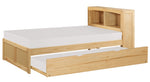 Bartly Natural Pine Finish Wood Twin Bed with Trundle