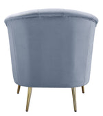 Bayram Light Gray Velvet Chair