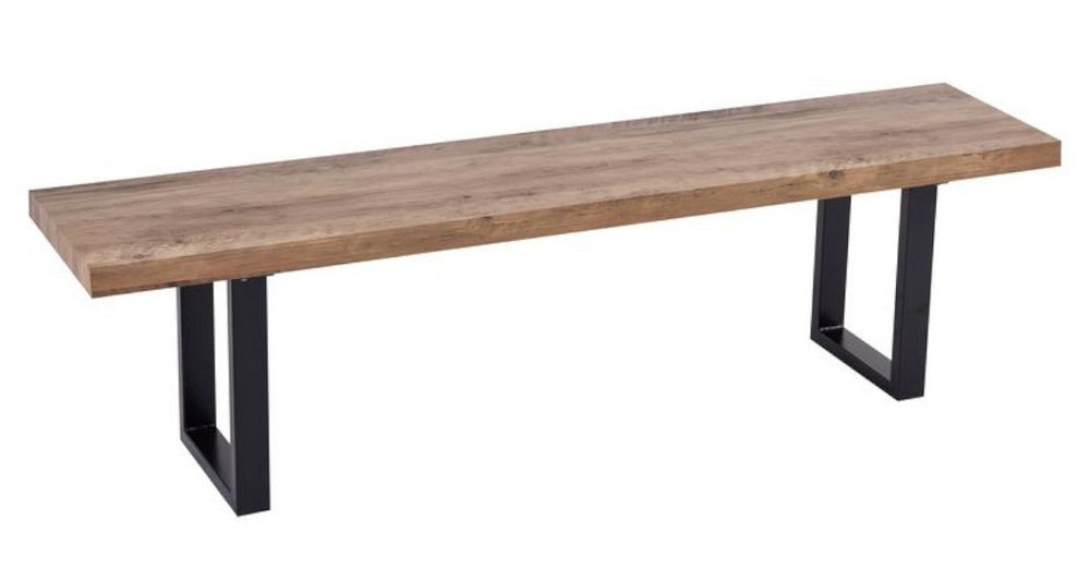 Bazely Rustic Natural/Oak Wood Dining Bench