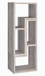 Yves 2-Pc Grey Driftwood Wood Bookcase/TV Console