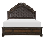 Beddington Dark Cherry Wood Queen Bed