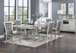 Belinda Vibrant Silver Wood Extendable Dining Table