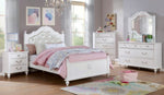 Belva Pearl White/White Wood Full Bed