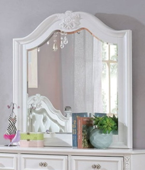 Belva White Wood Dresser Mirror