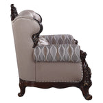 Benbek Neutral Fabric/Antique Oak Wood Chair