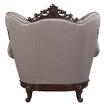 Benbek Neutral Fabric/Antique Oak Wood Chair