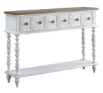 Bence Dark Charcoal/Antique White Wood Console Table