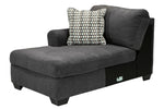 Ambee 3-Pc Slate Fabric LAF Sectional (Oversized)