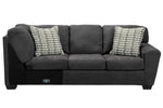 Ambee 3-Pc Slate Fabric LAF Sectional (Oversized)