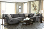 Ambee 3-Pc Slate Fabric LAF Sectional (Oversized)