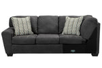 Ambee 3-Pc Slate Fabric RAF Sectional (Oversized)