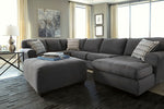 Ambee 3-Pc Slate Fabric RAF Sectional (Oversized)