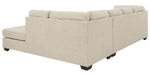 Falkirk 2-Pc Parchment RAF Sectional (Oversized)