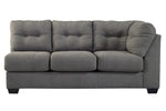 Maier 2-Pc Charcoal Fabric LAF Sectional Sofa