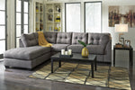 Maier 2-Pc Charcoal Fabric LAF Sectional Sofa