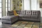 Maier 2-Pc Charcoal Fabric LAF Sectional Sofa