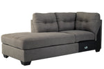 Maier 2-Pc Charcoal Fabric LAF Sectional Sofa