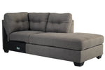 Maier 2-Pc Charcoal Fabric RAF Sectional Sofa