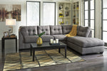 Maier 2-Pc Charcoal Fabric RAF Sectional Sofa