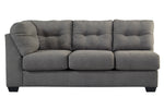 Maier 2-Pc Charcoal Fabric RAF Sectional Sofa