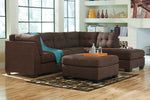 Maier Walnut Fabric Oversized Accent Ottoman