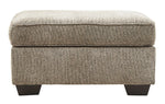 McCluer Mocha Fabric Ottoman