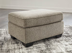 McCluer Mocha Fabric Ottoman