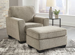 McCluer Mocha Fabric Ottoman