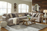 Pantomine 4-Pc Driftwood Fabric Sectional with Armless Sofa & LAF Chaise