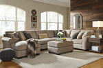 Pantomine 4-Pc Driftwood Fabric Sectional with Armless Sofa & LAF Chaise