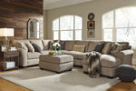 Pantomine 4-Pc Driftwood Fabric Sectional with Armless Sofa & RAF Chaise