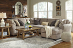 Pantomine 4-Pc Driftwood Fabric Sectional with Armless Loveseat & RAF Chaise