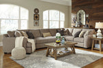 Pantomine 4-Pc Driftwood Fabric Sectional with Armless Sofa & LAF Cuddler