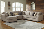 Pantomine 5-Pc Driftwood Fabric Sectional Sofa with LAF Chaise