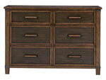 Wyattfield Two-Tone Wood 6-Drawer Dresser