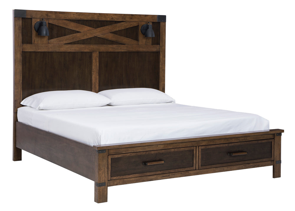 Wyattfield Two-Tone Wood Queen Storage Bed