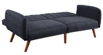 Bernstein Gray Linen Channel Tufted Adjustable Sofa Bed