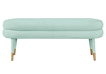 Betty Glam Sea Foam Green Velvet Bench