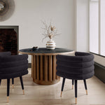 Betty Modern Black Velvet Arm Chair