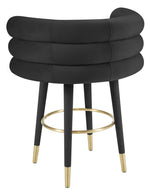 Betty Modern Black Velvet Counter Height Stool