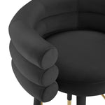 Betty Modern Black Velvet Counter Height Stool