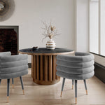 Betty Modern Grey Velvet Arm Chair