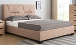 Bisera Cinnamon Fabric Upholstered Queen Bed