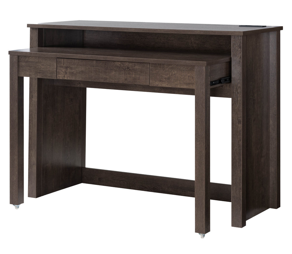 Bituin Walnut Oak Wood Desk with 2 USB Ports