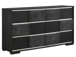 Blacktoft Contemporary 5-Pc Black Wood King Panel Bedroom Set