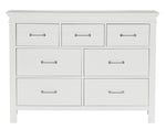 Blaire White Wood 7-Drawer Dresser