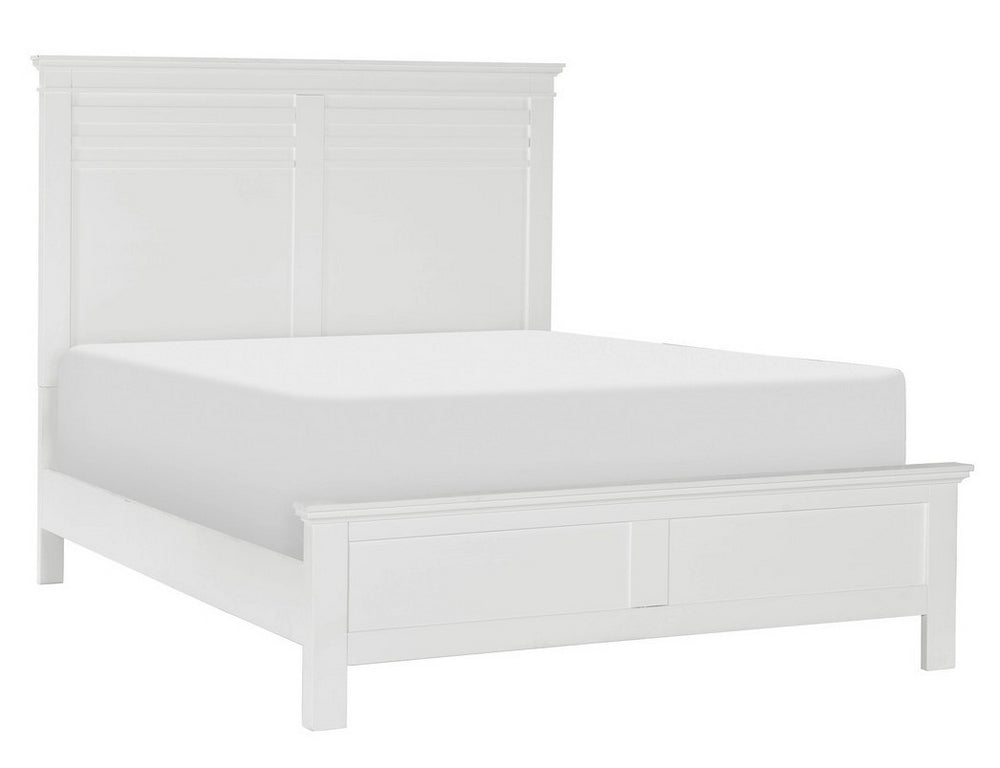 Blaire White Wood King Bed